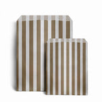 Gold Candy Stripe Paper Bags - Cheap paper bags