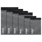 120x Grey Plastic Mailing Bags - 20 of Each Assorted Sizes