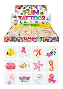 Party Bag fillers Mini Mermaid Temporary Tattoos (4cm) 