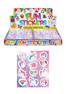 Unicorn Stickers Sheets for party bag fillers