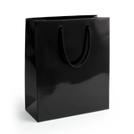 Black Gloss Boutique Bags with Handles