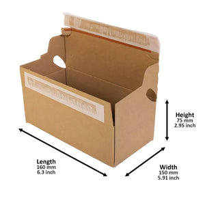 Crash Lock Cardboard Box - Parcel Boxes - 160x150x75mm - Pack of 20