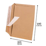 Expandable Cardboard Envelopes - 11.46x7.64 Inch - Pack of 100