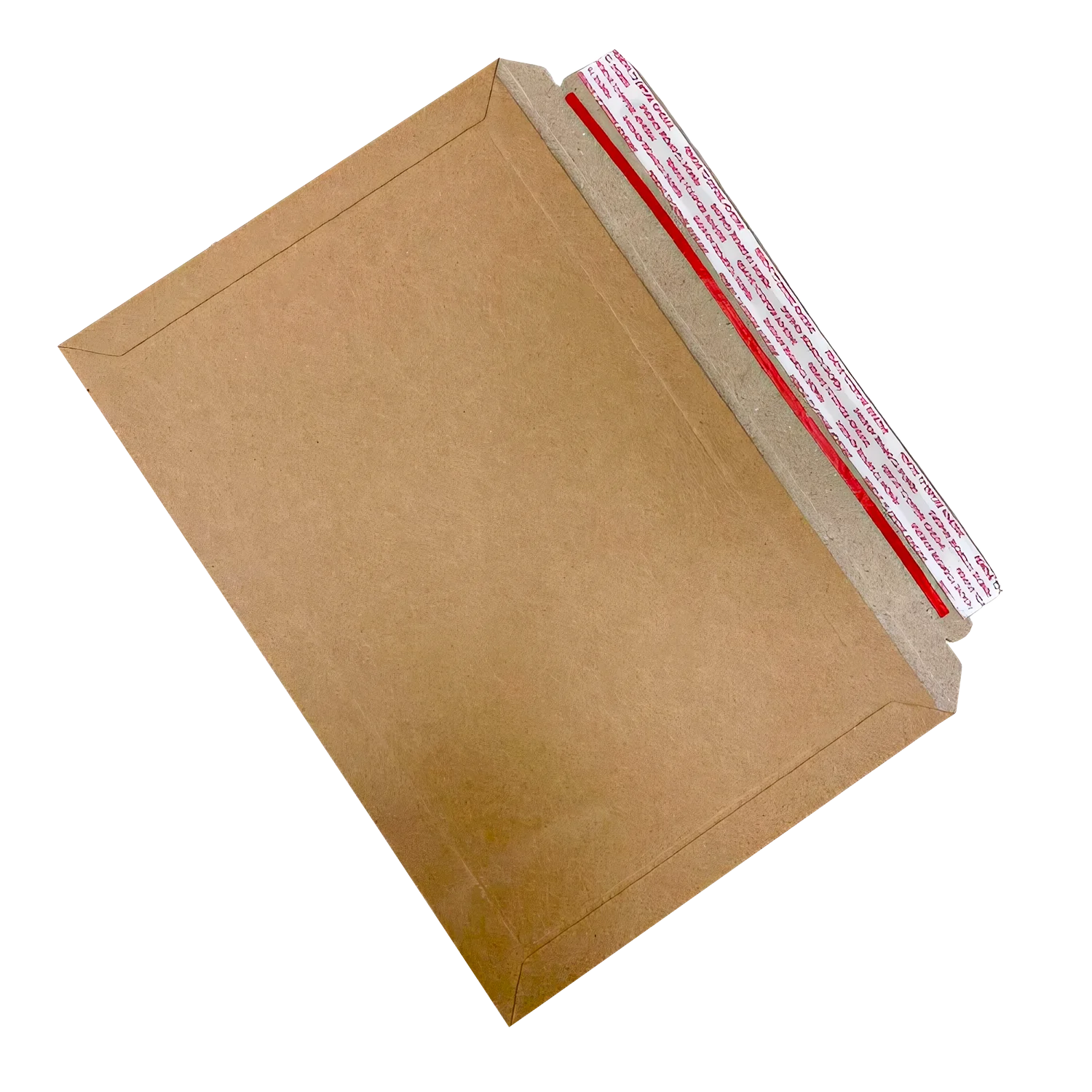 Rigid expandable cardboard sticky envelopes with self adhesive strip