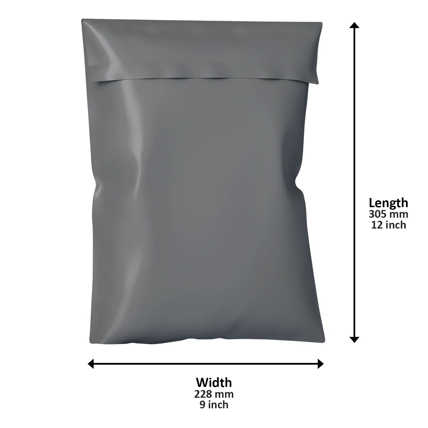 Grey Mailing Bags - Polybags 9x12 Inch