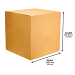 Heavy-Duty Strong Single Wall Cardboard Box 14×14×14″ (355.6×355.6×355.6 mm) – Recycled, Rigid & Reliable Packing Box UK