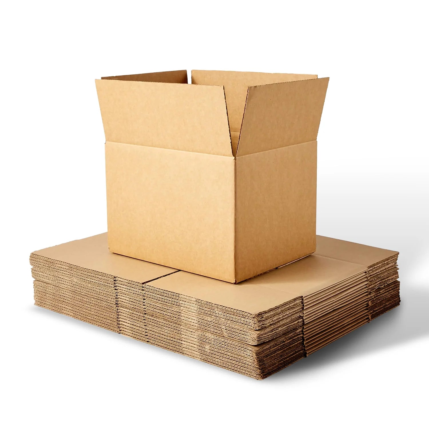 Large flat packed cardboard box for moving house or storage, easy assemble