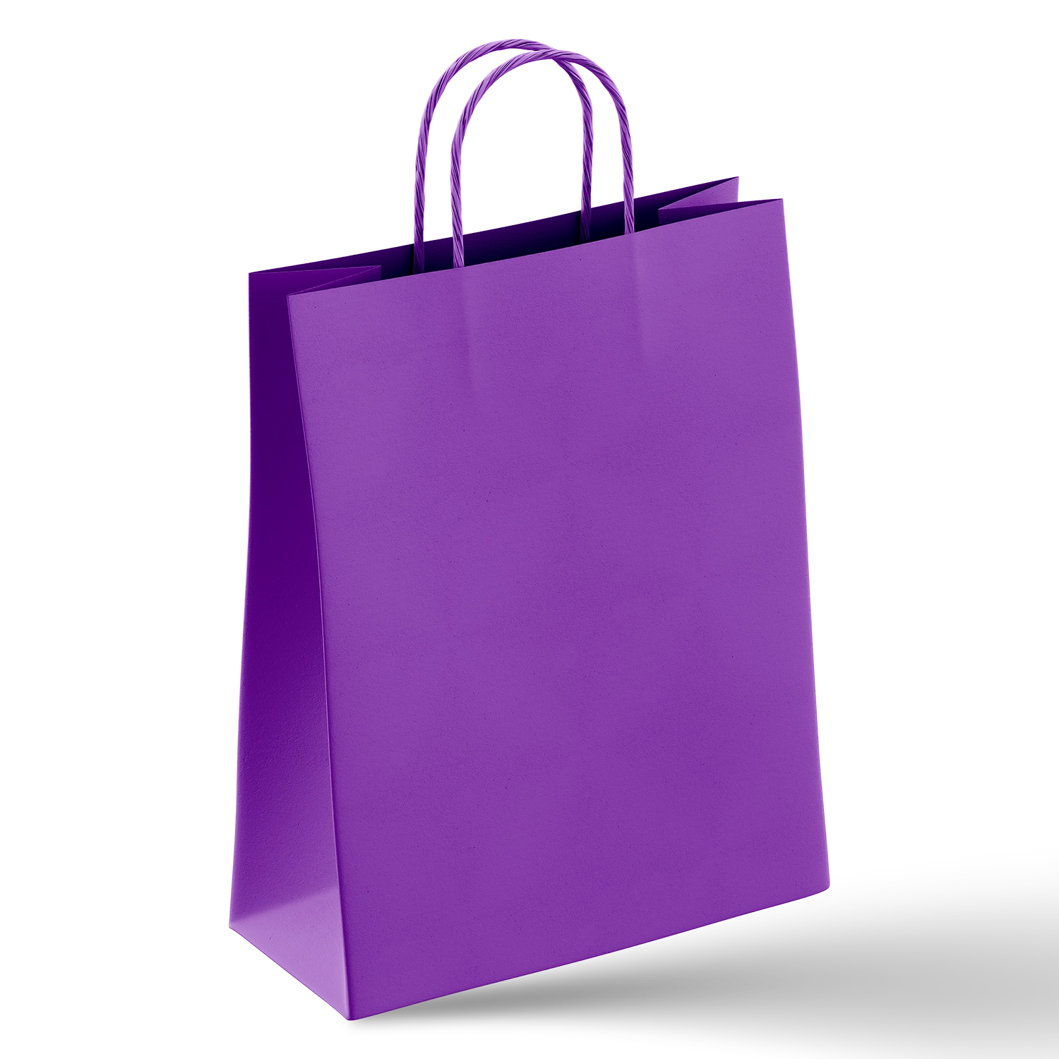 purple paper bags with handles