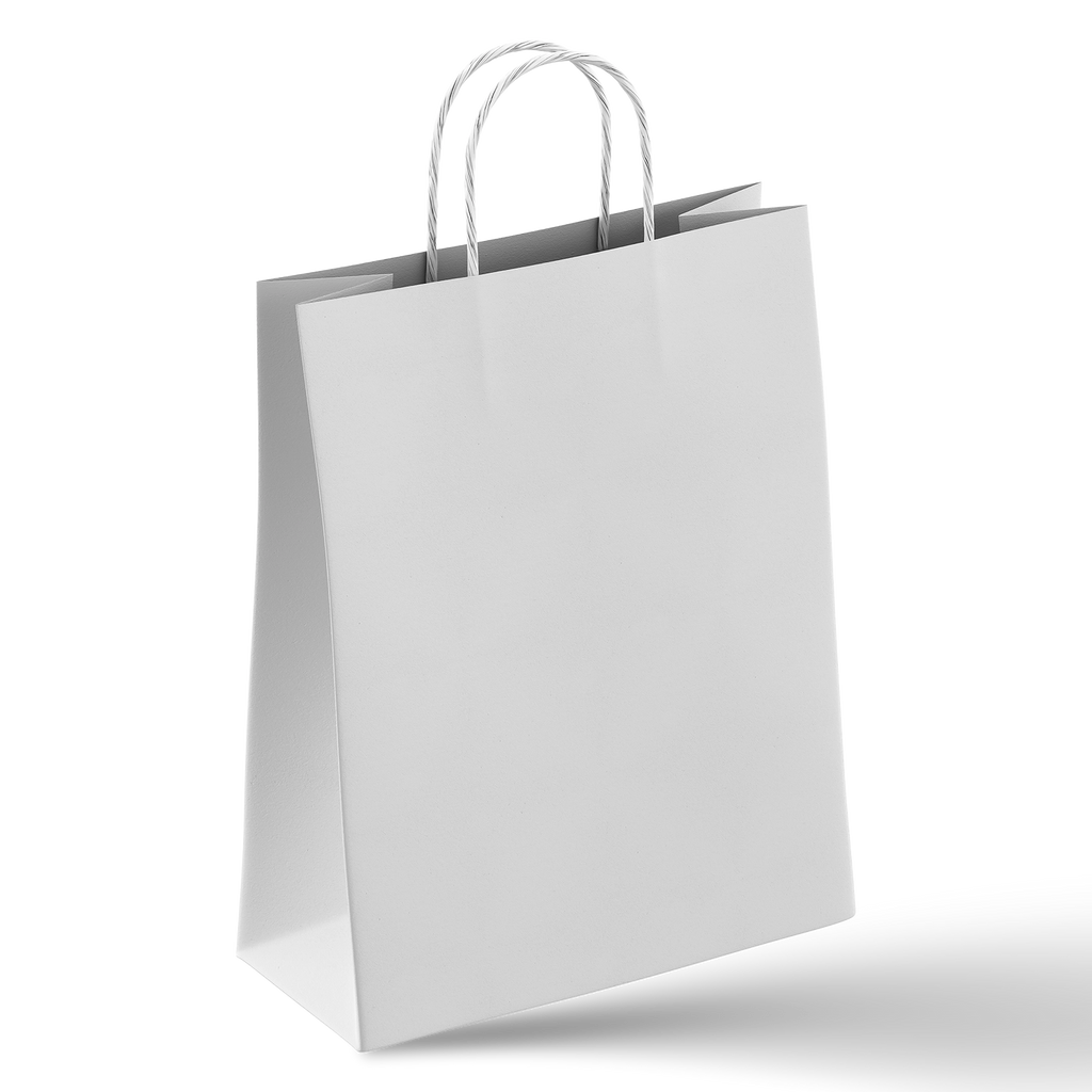 White Paper Bags with Handles