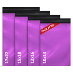 pink mailing bags assorted pack of 100 in sizes 10x14, 12x16, 15x18 and 17x22 for postage and packaging.