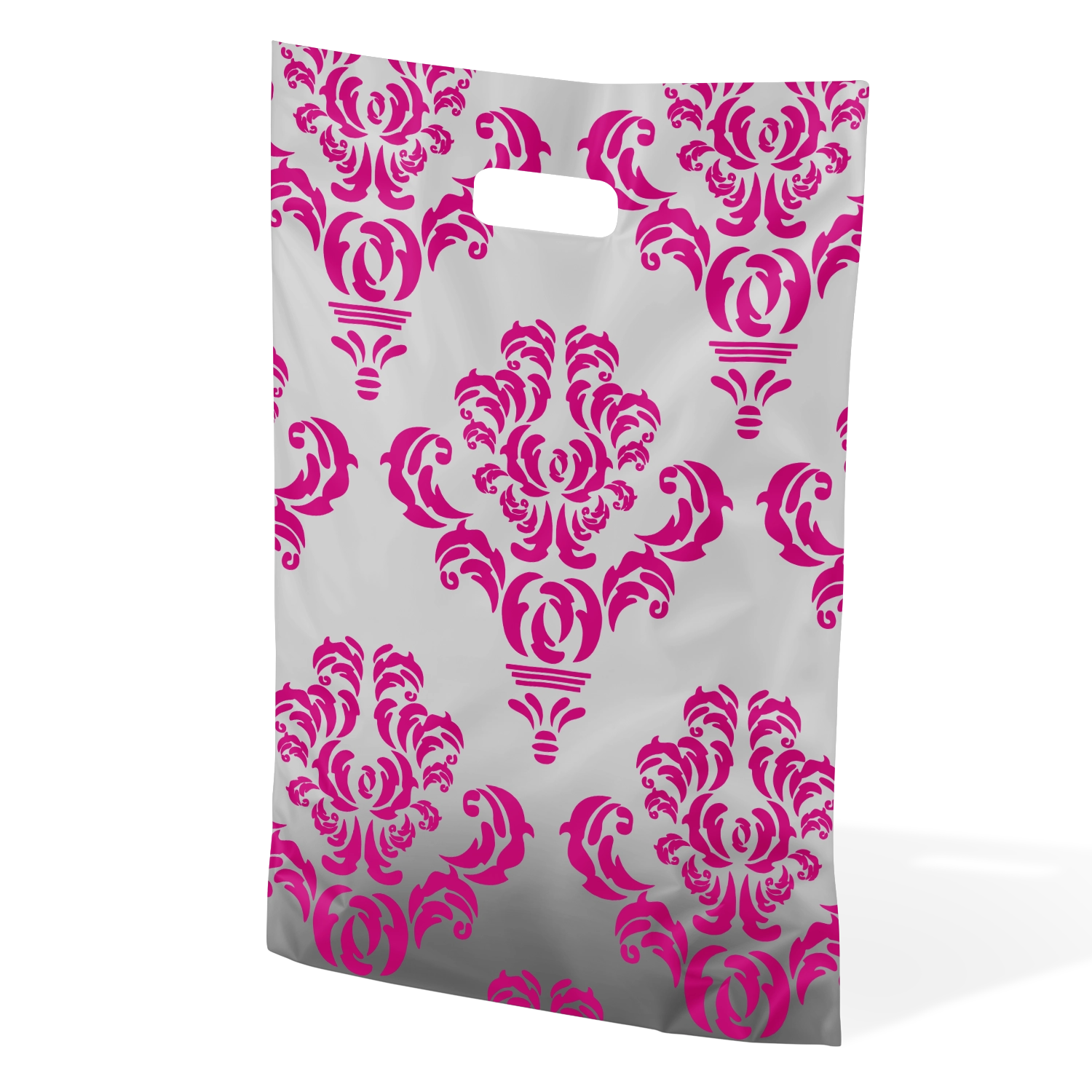 Printed Polythene Plastic Carrier Bags - Pack of 100