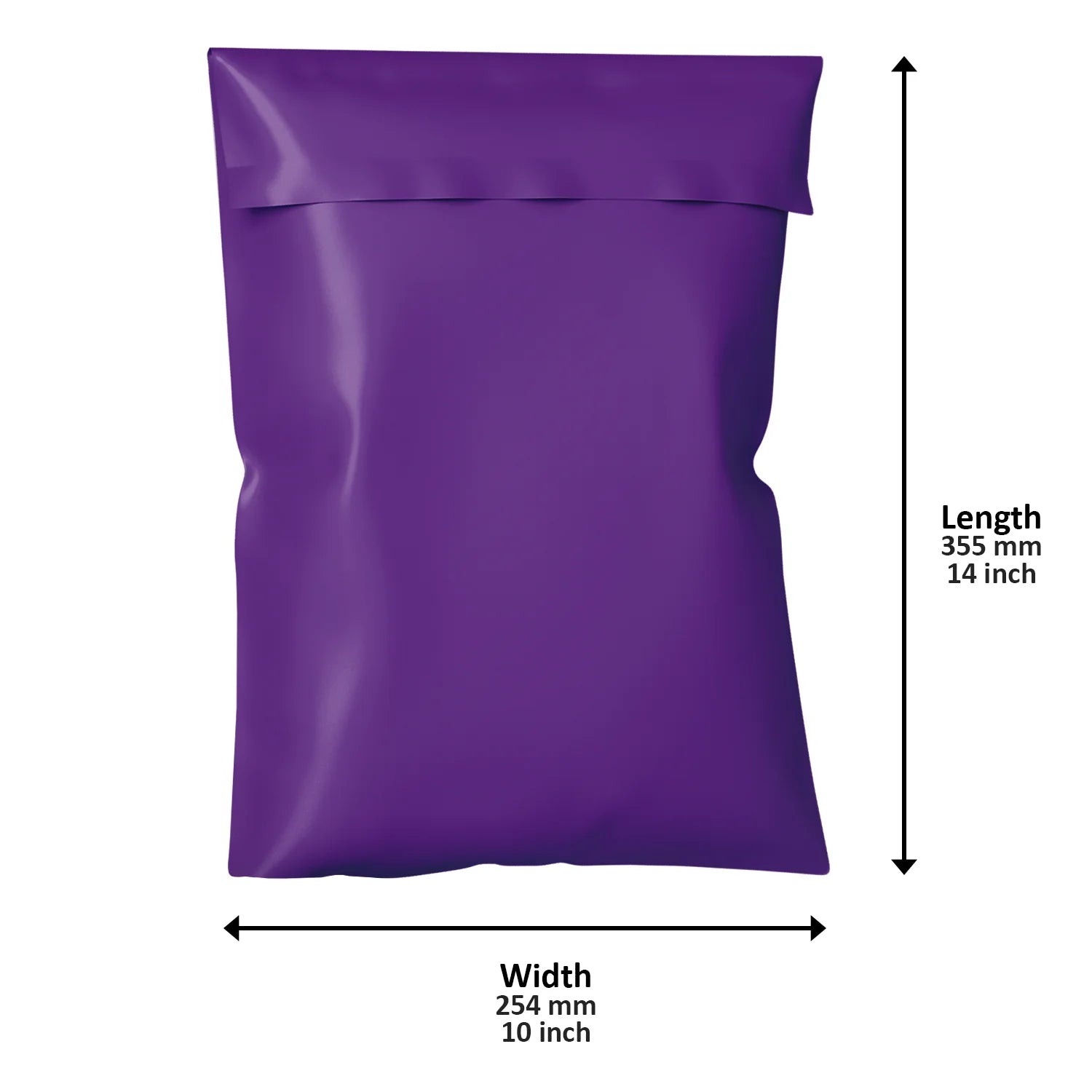 Purple Mailing Bags - Bags for Parcels 10x14 Inch