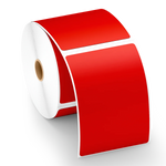 Red Thermal Labels 4x6 Inch - Pack of 12
