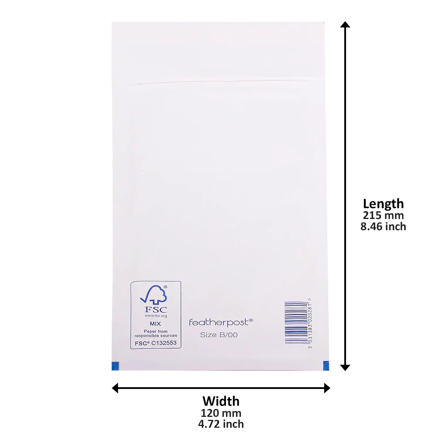 White Padded Bubble Envelopes - 120x215mm - Pack of 200