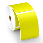 Yellow Thermal Labels 4x6 Inch - Pack of 12